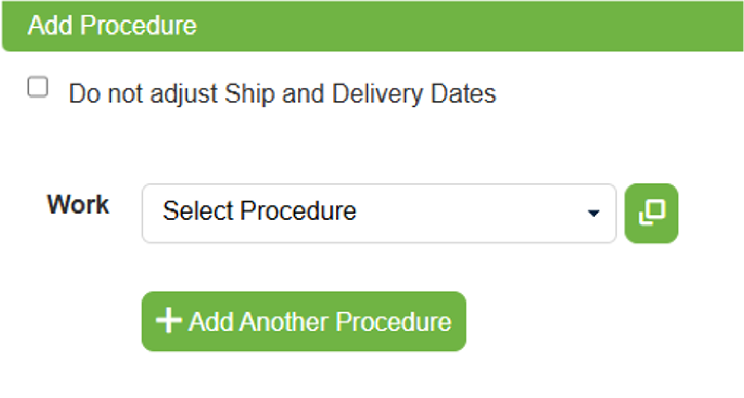 Labnext add shipping procedure view